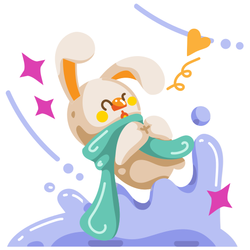 Rabbit free sticker Rabbit free sticker