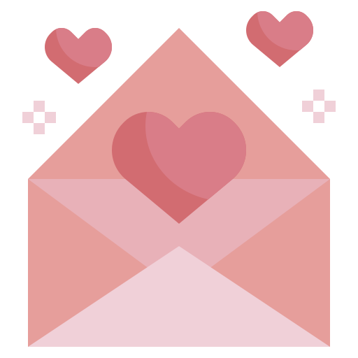 carta de amor icono gratis