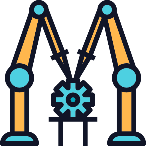 robot industrial icono gratis