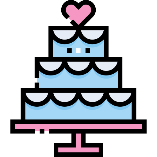 pastel de bodas icono gratis