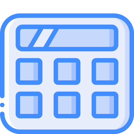 Calculator Basic Miscellany Blue icon