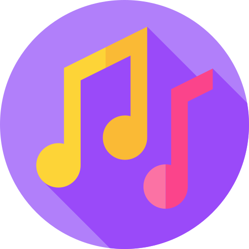 Musical notes Flat Circular Flat icon