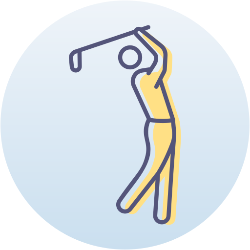 jugador de golf icono gratis