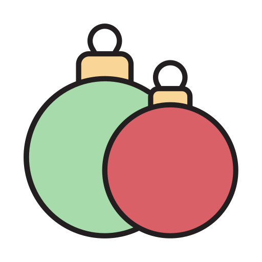 Christmas balls Generic Thin Outline Color icon