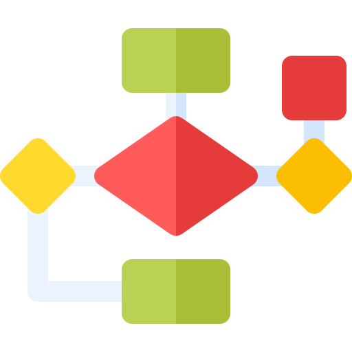 Flow chart Basic Rounded Flat icon