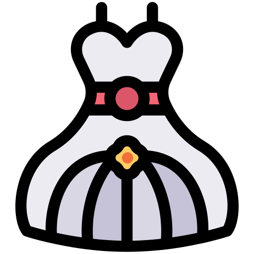 robe de mariée Icône gratuit