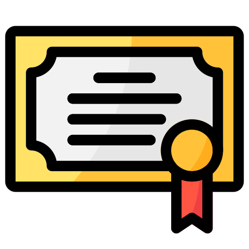 Certificate Generic Outline Color icon