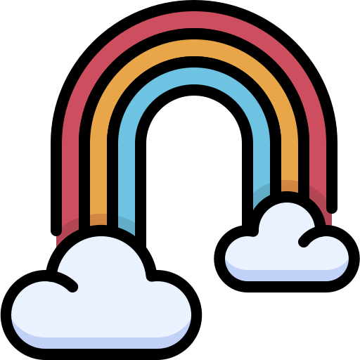 Rainbow Generic Outline Color icon