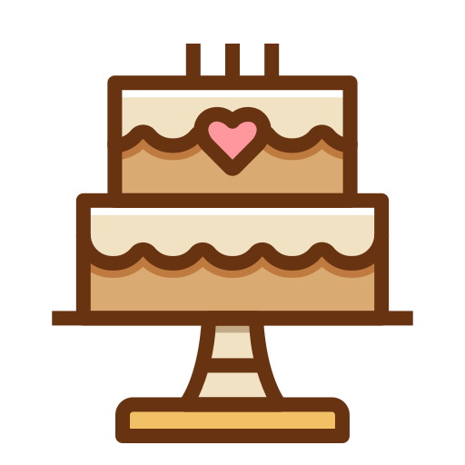 pastel de bodas icono gratis