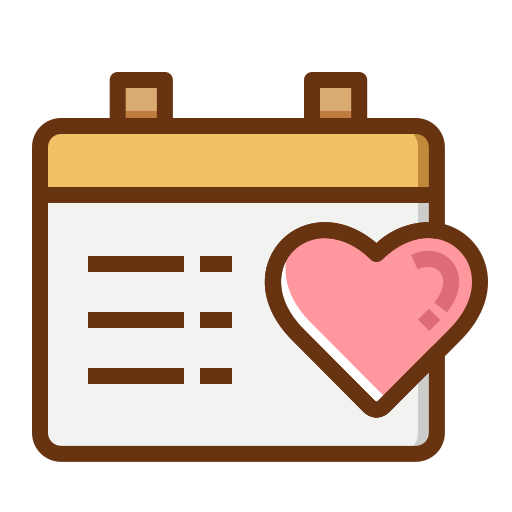 Wedding date Generic Outline Color icon