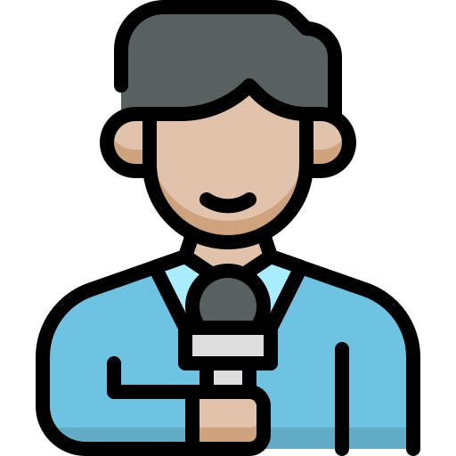 News reporter Generic Outline Color icon