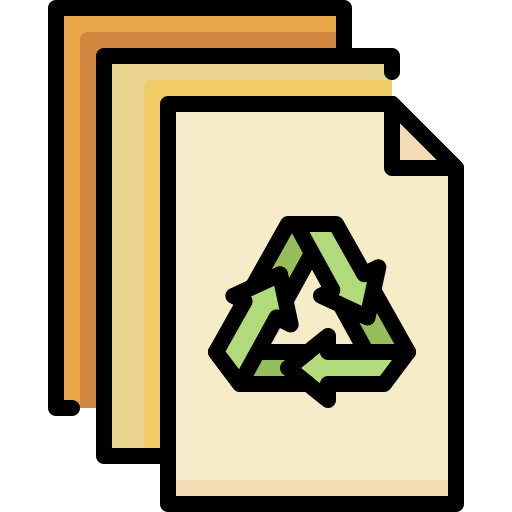 reciclaje de papel icono gratis