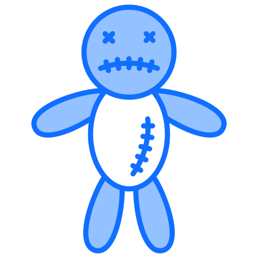 blue voodoo doll