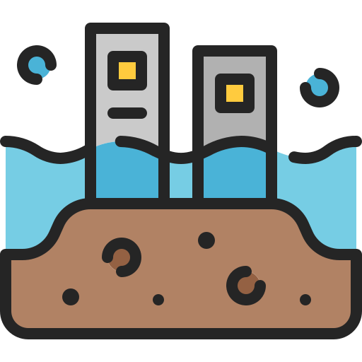 Flood free icon Flood free icon