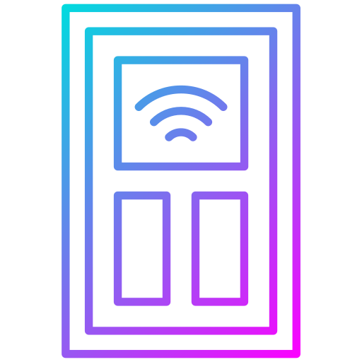 Puerta inteligente icono gratis