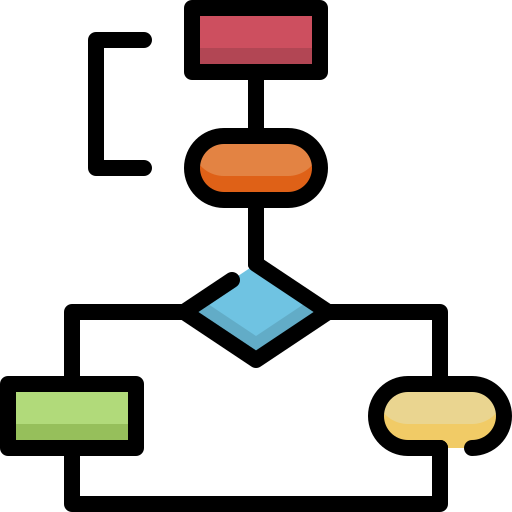 Diagrama de flujo - Iconos gratis de seo y web