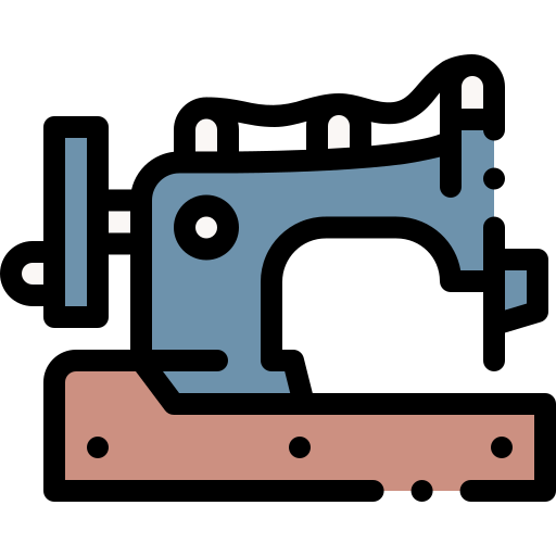 Sewing Machine Detailed Rounded Lineal Color Icon