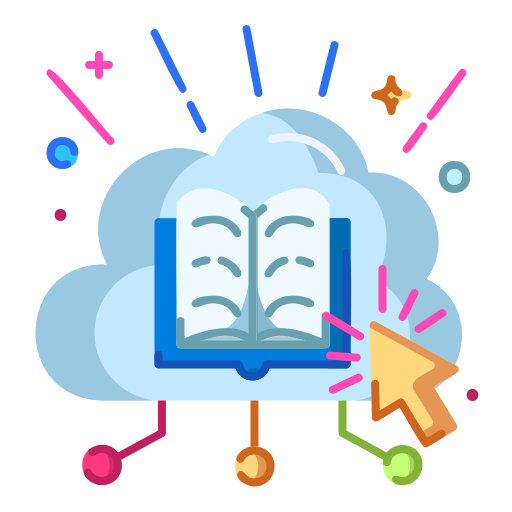 biblioteca en la nube icono gratis