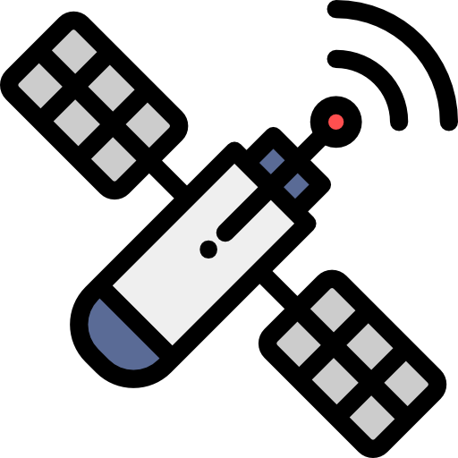 Satellite Detailed Rounded Lineal color icon