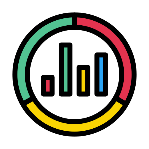 Chart Vector Stall Lineal Color Icon