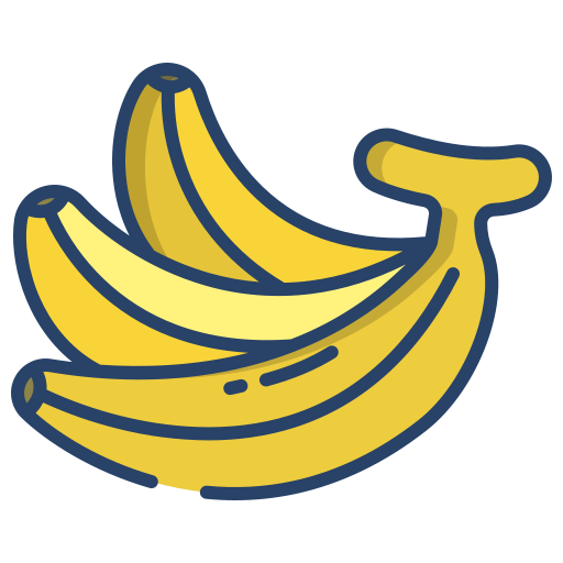 Ícones de banana em SVG, PNG, AI para baixar.