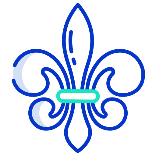 Fleur de lis Icongeek26 Outline Colour icon