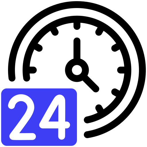 24 hours free icon