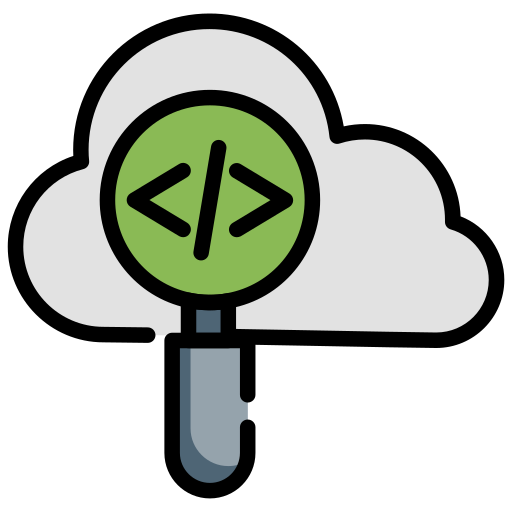 codificación en la nube icono gratis