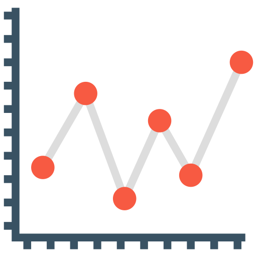 Line chart Generic Flat icon