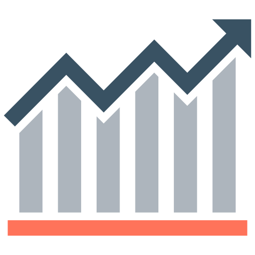 tabla de crecimiento icono gratis