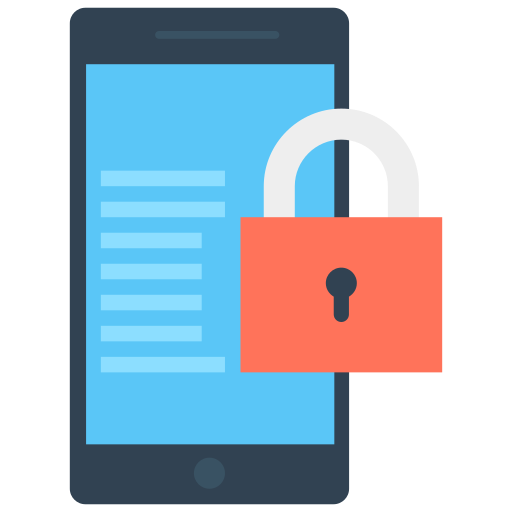 seguridad móvil icono gratis