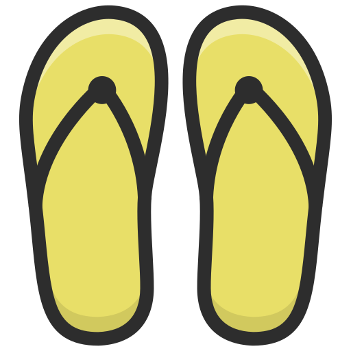 Flip flops Generic Outline Color icon