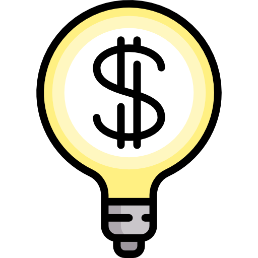 Bulb dollar free icon