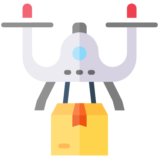 entrega de drones icono gratis