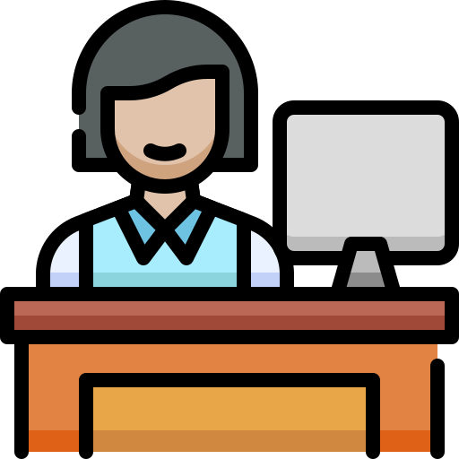 recepcionista icono gratis