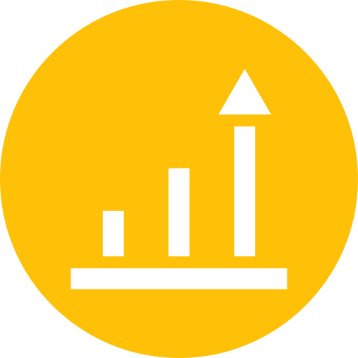 tabla de crecimiento icono gratis