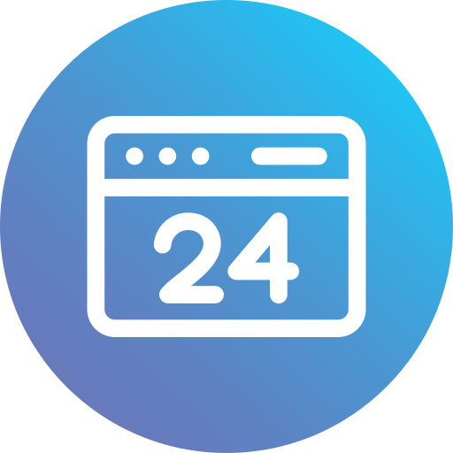 24 heures Icône gratuit