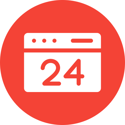 24 hours free icon 24 hours free icon