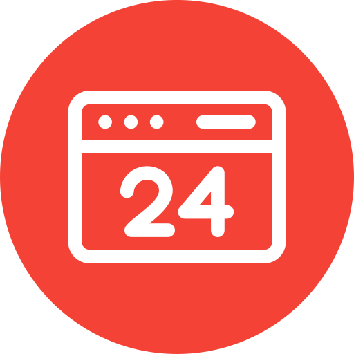24 hours free icon 24 hours free icon