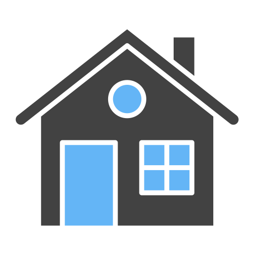 Blue house icon - Free blue house icons