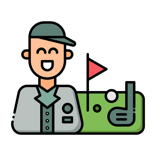 Golf player free icon