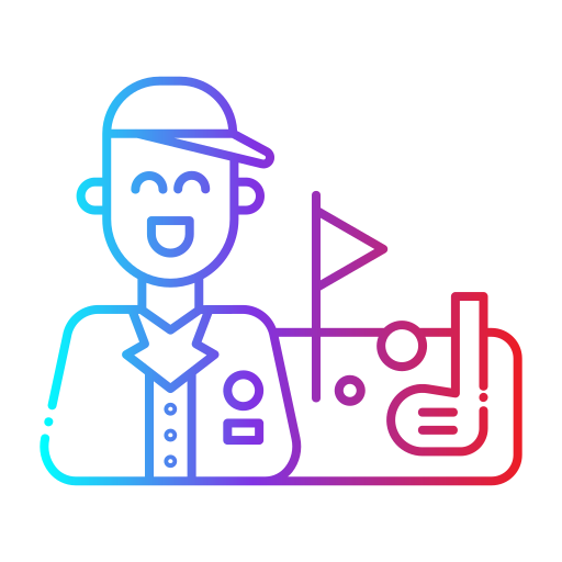 jugador de golf icono gratis