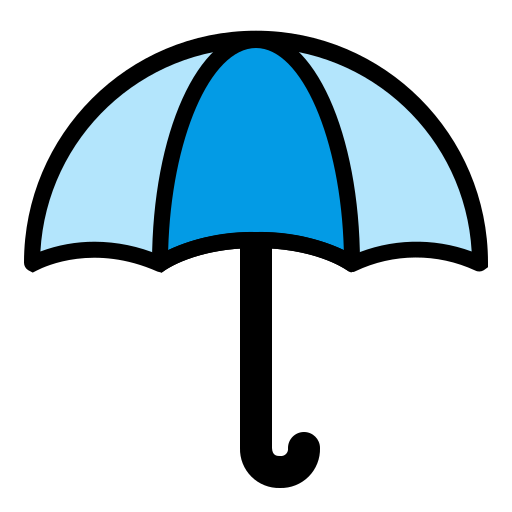 Umbrella Generic Outline Color icon