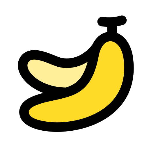 Banana Generic Outline Color icon