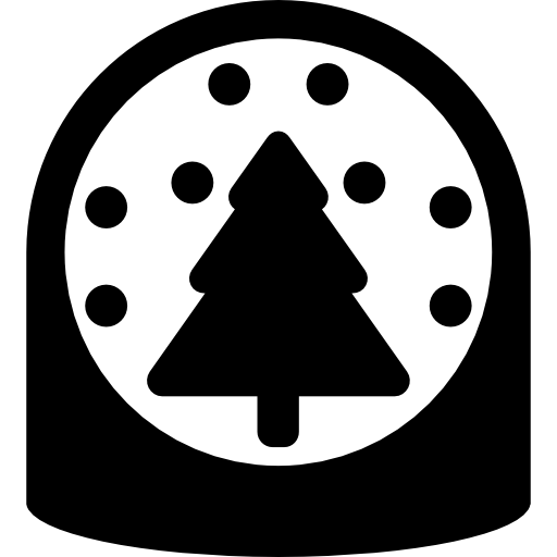 Snowball com uma árvore Ícone grátis