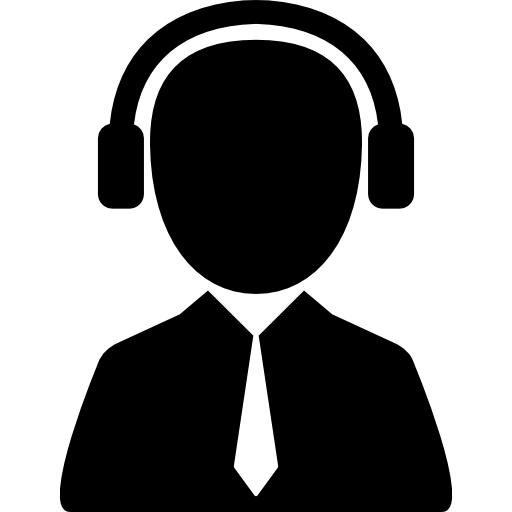 empresario con auriculares icono gratis