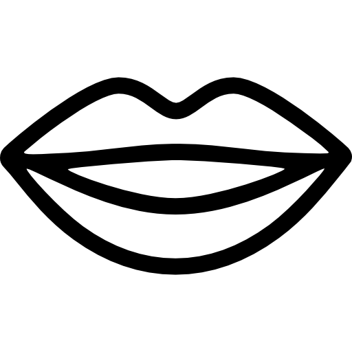 Smiling lips free icon