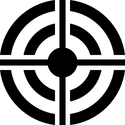 Bullseye with target symbol free icon