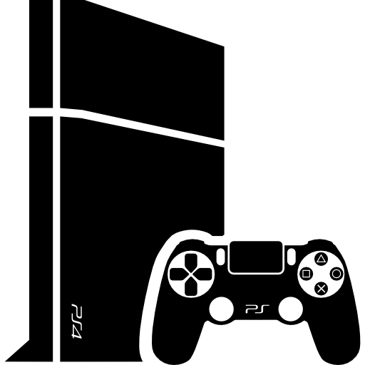 Video console with gamepad - Free technology icons