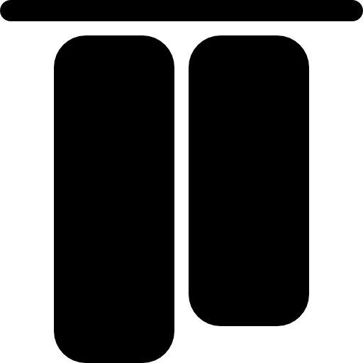 Top alignment Basic Rounded Filled icon
